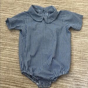The Beaufort Bonnet Company Blue Gingham One Piece 2T